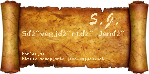 Sövegjártó Jenő névjegykártya