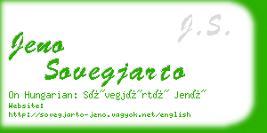 jeno sovegjarto business card